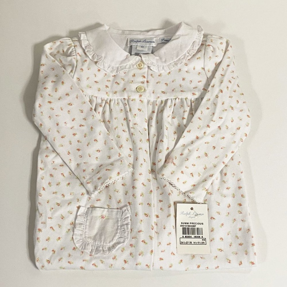 Ralph Lauren White Floral Onesie